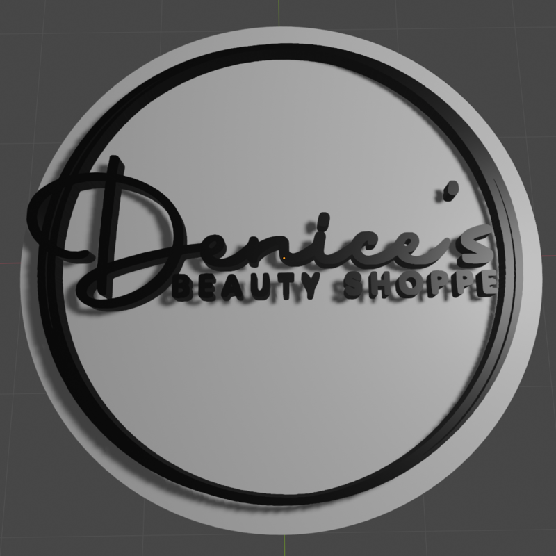 Denice's Beauty Salon Coaster Logo
